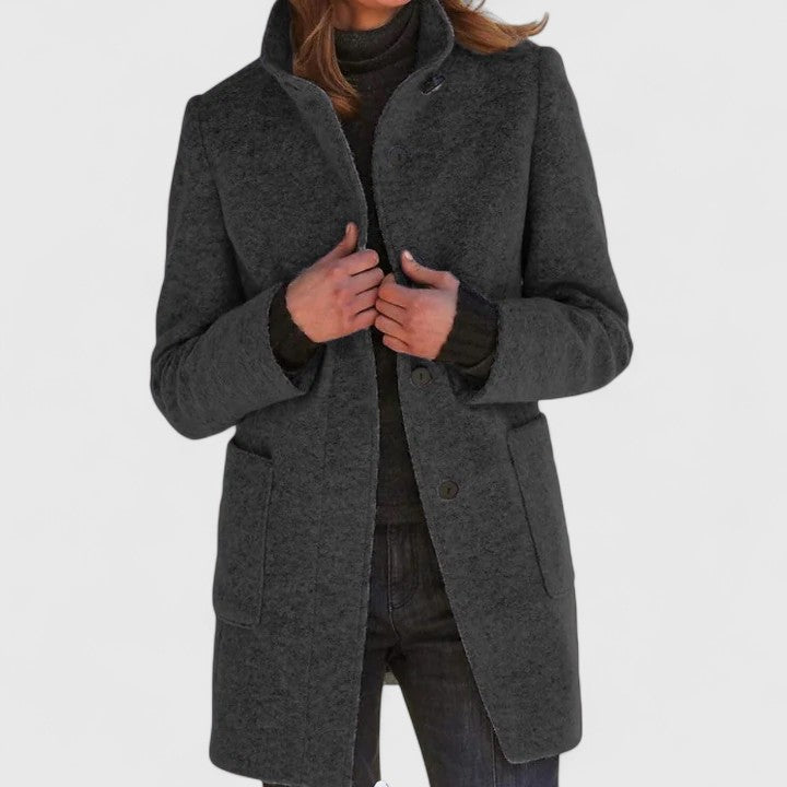 Elegant Wool-Blend Women’s Coat