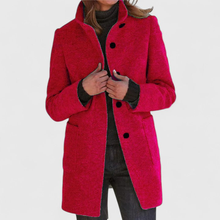 Elegant Wool-Blend Women’s Coat