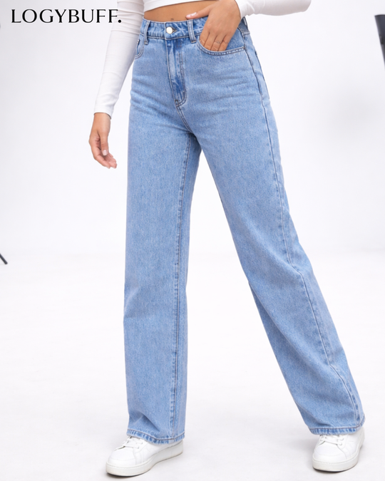 High Waist Straight Jeans