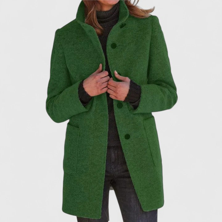 Elegant Wool-Blend Women’s Coat