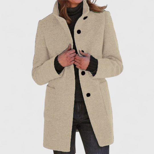 Elegant Wool-Blend Women’s Coat