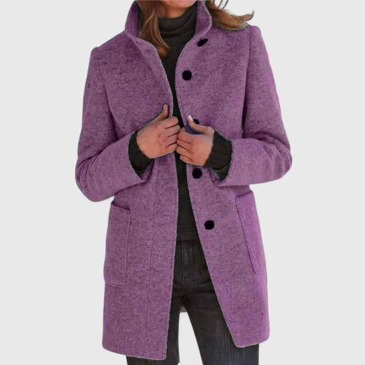 Elegant Wool-Blend Women’s Coat