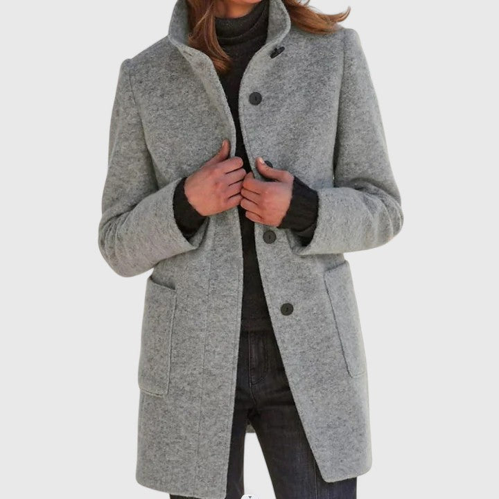 Elegant Wool-Blend Women’s Coat