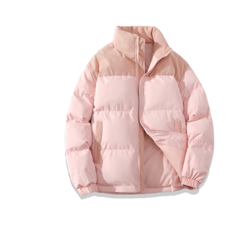 Women’s Corduroy Patchwork Puffer Jacket