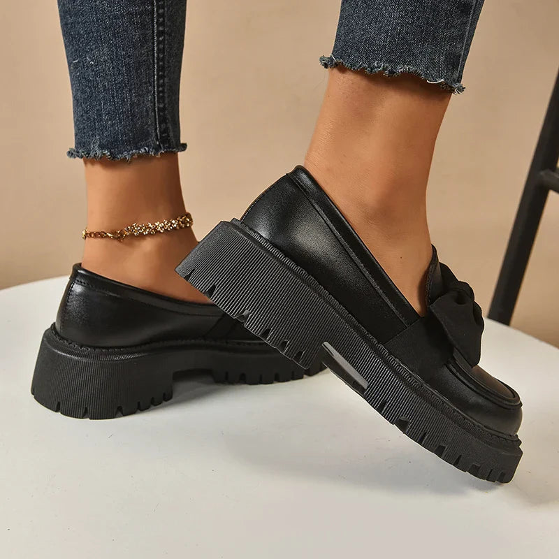 BloomStep Chunky Bow Loafers
