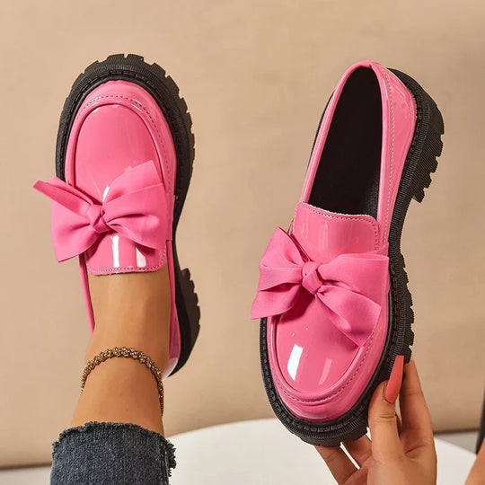 BloomStep Chunky Bow Loafers