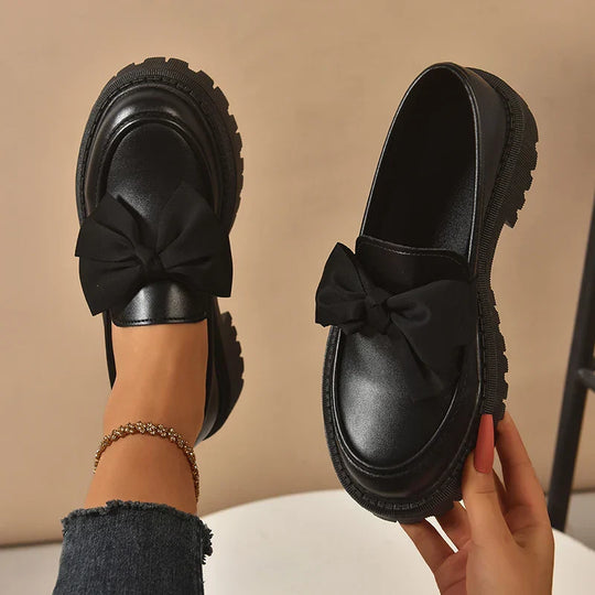BloomStep Chunky Bow Loafers