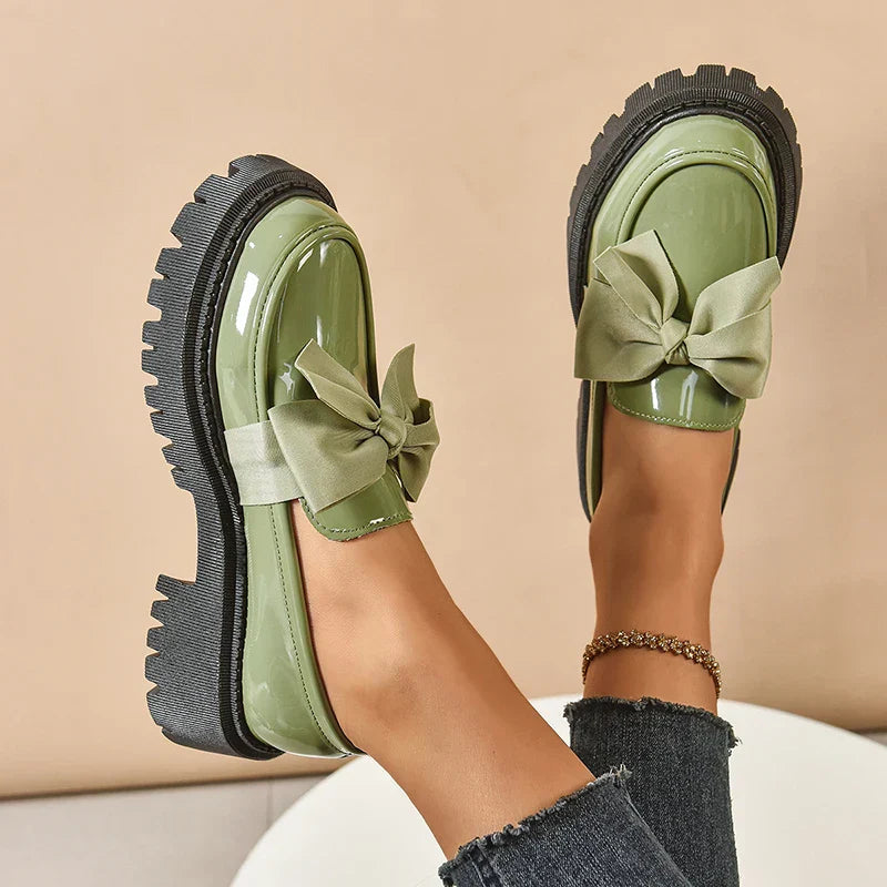 BloomStep Chunky Bow Loafers