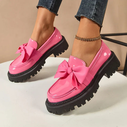 BloomStep Chunky Bow Loafers