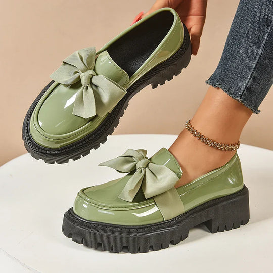 BloomStep Chunky Bow Loafers