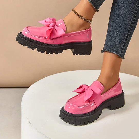 BloomStep Chunky Bow Loafers