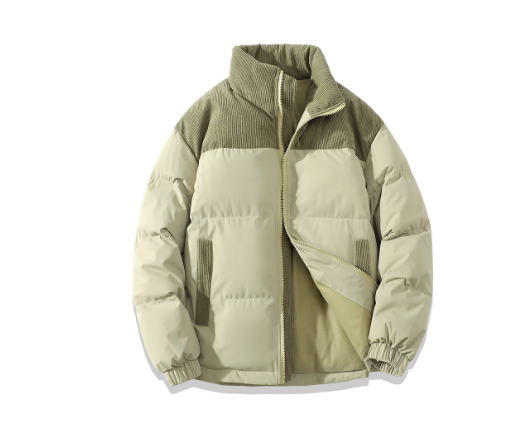 Women’s Corduroy Patchwork Puffer Jacket