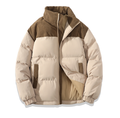 Women’s Corduroy Patchwork Puffer Jacket