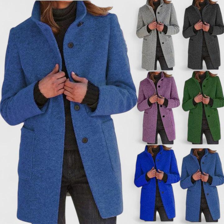 Elegant Wool-Blend Women’s Coat