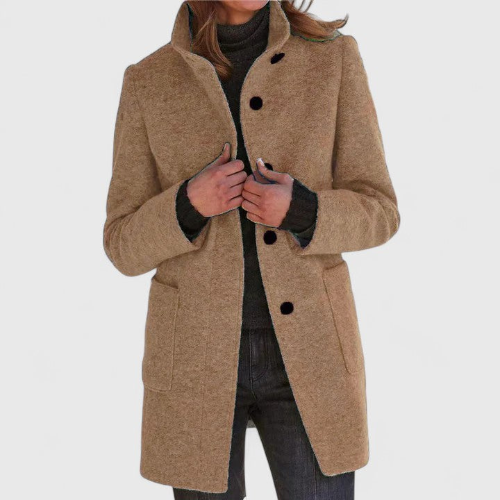 Elegant Wool-Blend Women’s Coat